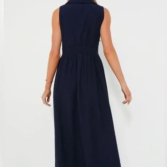 Tuckernuck Pomander Place Noelle Maxi Dress • Navy • Sleeveless • Size L - Picture 4 of 8